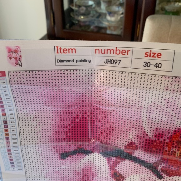 Diamond Painting Kit - PINK ORCHIDS -  30x40 cm - Picture 5 of 7